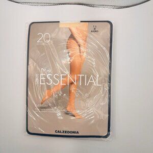Caledonia 20 Denier Sheer Pantyhose Tights Size T3 Medium Ivory